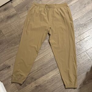 Men's Casual Elastic-Waist Jogger Pants - Tan